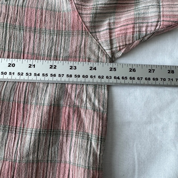 Keneth Too Women's 2X Crepe‎ Button Up Collared Camp Shirt Short Sleeve Resort - Picture 9 of 12